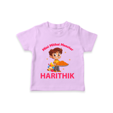 Mini Mithai Monster Tshirt - LILAC - 0-5 Months Old (Chest 17")