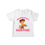 Mini Mithai Monster Tshirt - WHITE - 0-5 Months Old (Chest 17")