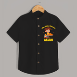 Mini Mithai Monster Shirt | Custom Baby Shirt for Festival Fun - BLACK - 0 - 6 Months Old (Chest 23")