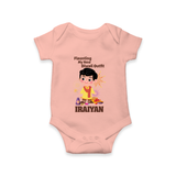 Diwali Outfit Star Romper - PEACH - New Born (Chest 14")