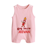 Kutty Pattasu Button Romper - BABY PINK - New Born (Chest 18")