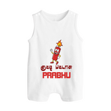 Kutty Pattas Romper Suit | Custom Baby Romper Suit for Diwali Celebration - WHITE - 0 - 5 Months Old (Chest 18")