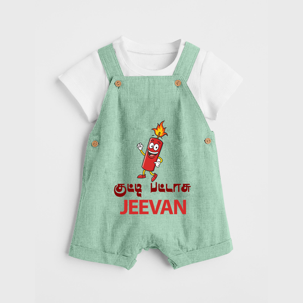 Kutty Pattasu Dungaree - MINT GREEN - 0 - 5 Months Old (Chest 18")