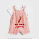 Kutty Pattasu Dungaree - PEACH - 0 - 5 Months Old (Chest 18")