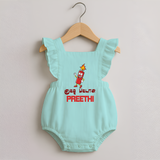 Kutty Pattas Romper Frock | Custom Baby Romper Frock for Diwali Celebration - MINT GREEN - 0 - 3 Months Old (Chest 19")