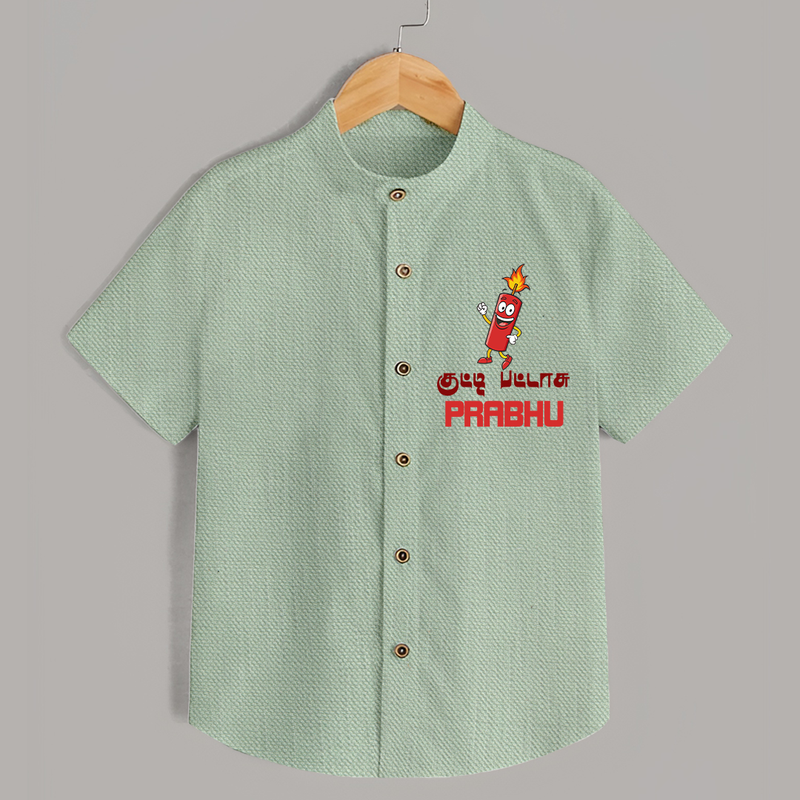 Kutty Pattas Shirt | Custom Baby Shirt for Diwali Celebration - MINT GREEN - 0 - 6 Months Old (Chest 23")