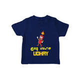 Kutty Pattas Tshirt | Custom Baby Tshirt for Diwali Celebration - NAVY BLUE - 0-5 Months Old (Chest 17")