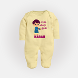 Little Deepam Boy Full Body Suit - PASTEL YELLOW - New Born (Chest 7.5")