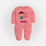 Little Deepam Boy Full Body Suit - PEACH - New Born (Chest 7.5")