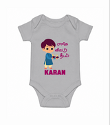 Little Deepam Boy Romper - GREY - New Born (Chest 14")