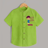 Enga Veetu Dheepam Shirt | Personalized Baby Shirt for Little Festival Star - LIME GREEN - 0 - 6 Months Old (Chest 23")