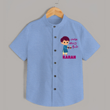 Little Deepam Boy Shirt - SKY BLUE - 0 - 6 Months Old (Chest 23")