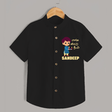 Enga Veetu Dheepam Shirt | Personalized Baby Shirt for Little Festival Star - BLACK - 0 - 6 Months Old (Chest 23")