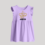 Happy Diwali Baby Frock | Custom Baby Baby Frock for Diwali Festivities - LILAC - 0 - 3 Months Old (Chest 17")