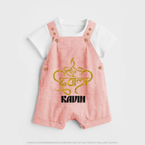 Shubh Diwali Sparkle Dungaree - PEACH - 0 - 5 Months Old (Chest 18")