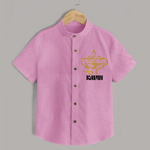 Shubh Diwali Sparkle Shirt - BABY PINK - 0 - 6 Months Old (Chest 23")