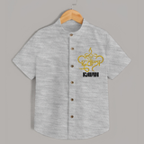 Shubh Diwali Sparkle Shirt - GREY - 0 - 6 Months Old (Chest 23")