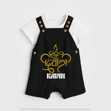 Shubh Diwali Sparkle Dungaree - BLACK - 0 - 5 Months Old (Chest 18")