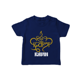 Shubh Diwali Sparkle Tshirt - NAVY BLUE - 0-5 Months Old (Chest 17")