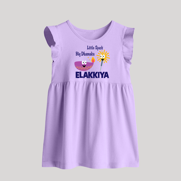 Little Spark Big Dhamaka Baby Frock - LILAC - 0 - 3 Months Old (Chest 17")