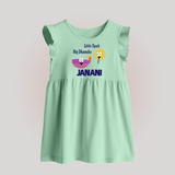 Little Big Dhamaka Baby Frock | Custom Baby Baby Frock for Festival Fun - MINT GREEN - 0 - 3 Months Old (Chest 17")