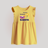 Little Spark Big Dhamaka Baby Frock - PASTEL YELLOW - 0 - 3 Months Old (Chest 17")