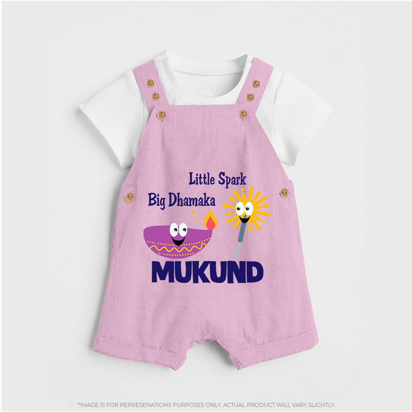 Little Spark Big Dhamaka Dungaree - BABY PINK - 0 - 5 Months Old (Chest 18")
