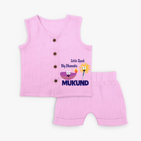 Little Spark Big Dhamaka Jabla Set - BABY PINK - 0 - 3 Months Old (Chest 9.8")