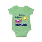 Little Spark Big Dhamaka Romper - GREEN - New Born (Chest 14")
