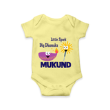 Little Spark Big Dhamaka Romper - PASTEL YELLOW - New Born (Chest 14")