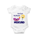 Little Spark Big Dhamaka Romper - WHITE - New Born (Chest 14")
