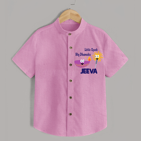 Little Big Dhamaka Shirt | Custom Baby Shirt for Festival Fun - BABY PINK - 0 - 6 Months Old (Chest 23")