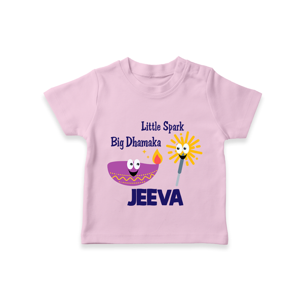Little Big Dhamaka Tshirt | Custom Baby Tshirt for Festival Fun - BABY PINK - 0-5 Months Old (Chest 17")
