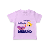 Little Spark Big Dhamaka Tshirt - LILAC - 0-5 Months Old (Chest 17")