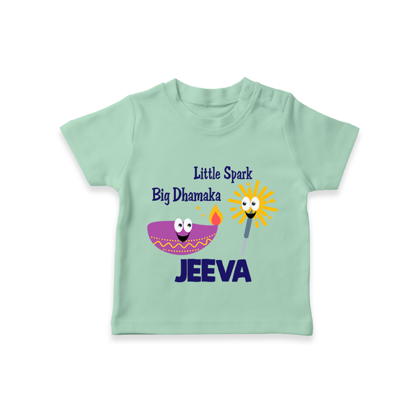 Little Big Dhamaka Tshirt | Custom Baby Tshirt for Festival Fun - MINT GREEN - 0-5 Months Old (Chest 17")
