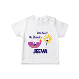 Little Big Dhamaka Tshirt | Custom Baby Tshirt for Festival Fun - WHITE - 0-5 Months Old (Chest 17")