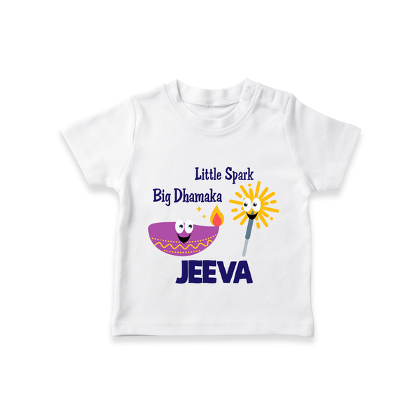 Little Big Dhamaka Tshirt | Custom Baby Tshirt for Festival Fun - WHITE - 0-5 Months Old (Chest 17")