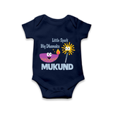 Little Spark Big Dhamaka Romper - NAVY BLUE - New Born (Chest 14")