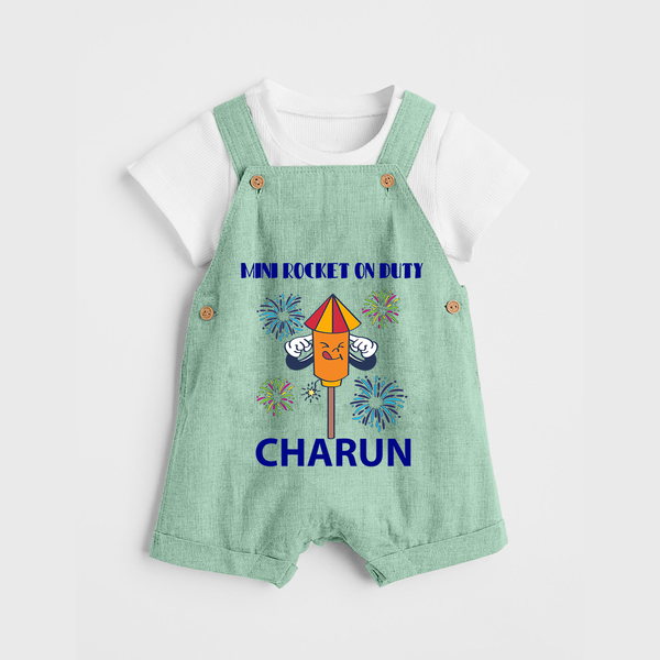 Mini Rocket Diwali Dungaree - MINT GREEN - 0 - 5 Months Old (Chest 18")