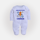 Mini Rocket Diwali Full Body Suit - BABY BLUE - New Born (Chest 7.5")