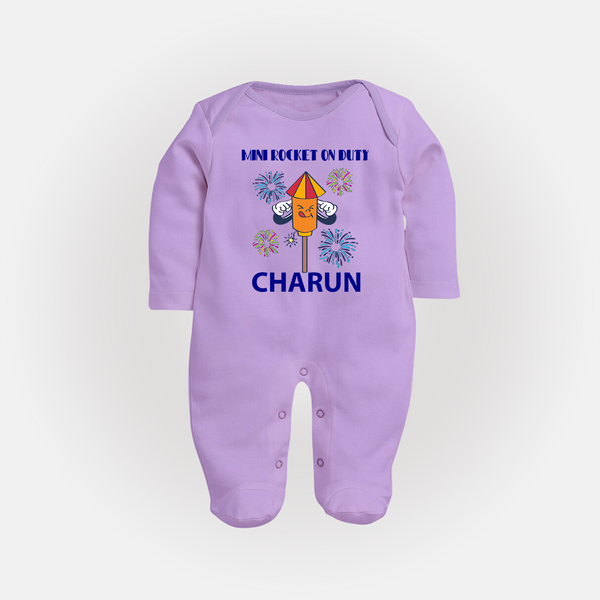 Mini Rocket Diwali Full Body Suit - LILAC - New Born (Chest 7.5")