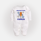 Mini Rocket Diwali Full Body Suit - WHITE - New Born (Chest 7.5")