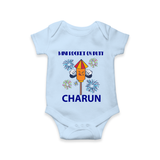 Mini Rocket Diwali Romper - BABY BLUE - New Born (Chest 14")