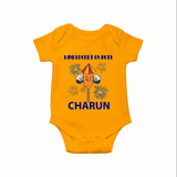Mini Rocket Diwali Romper - CHROME YELLOW - New Born (Chest 14")