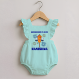 Mini Rocket on Duty Romper Frock | Personalized Baby Romper Frock for Diwali Celebration - MINT GREEN - 0 - 3 Months Old (Chest 19")