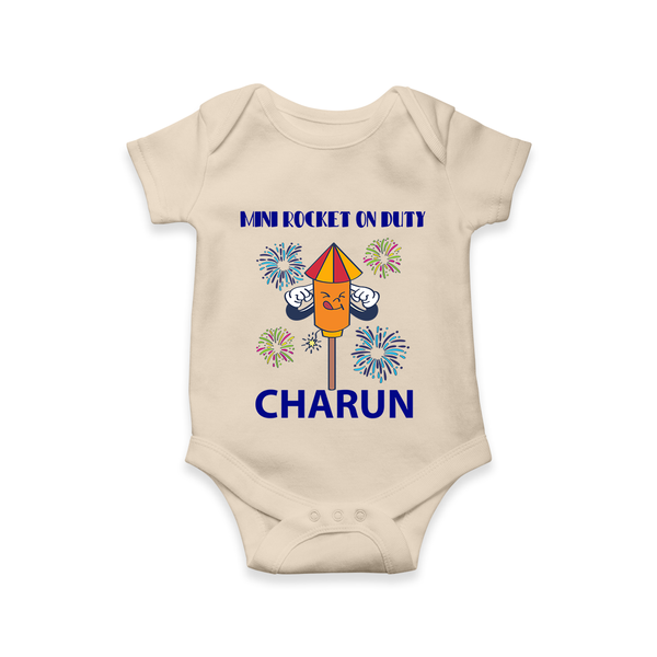 Mini Rocket Diwali Romper - IVORY - New Born (Chest 14")