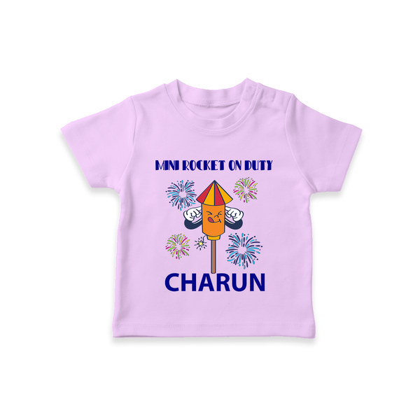 Mini Rocket Diwali Tshirt - LILAC - 0-5 Months Old (Chest 17")