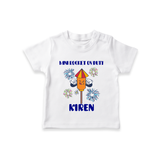 Mini Rocket on Duty Tshirt | Personalized Baby Tshirt for Diwali Celebration - WHITE - 0-5 Months Old (Chest 17")