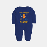 Mini Rocket Diwali Full Body Suit - NAVY BLUE - New Born (Chest 7.5")