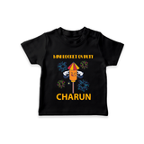Mini Rocket Diwali Tshirt - BLACK - 0-5 Months Old (Chest 17")